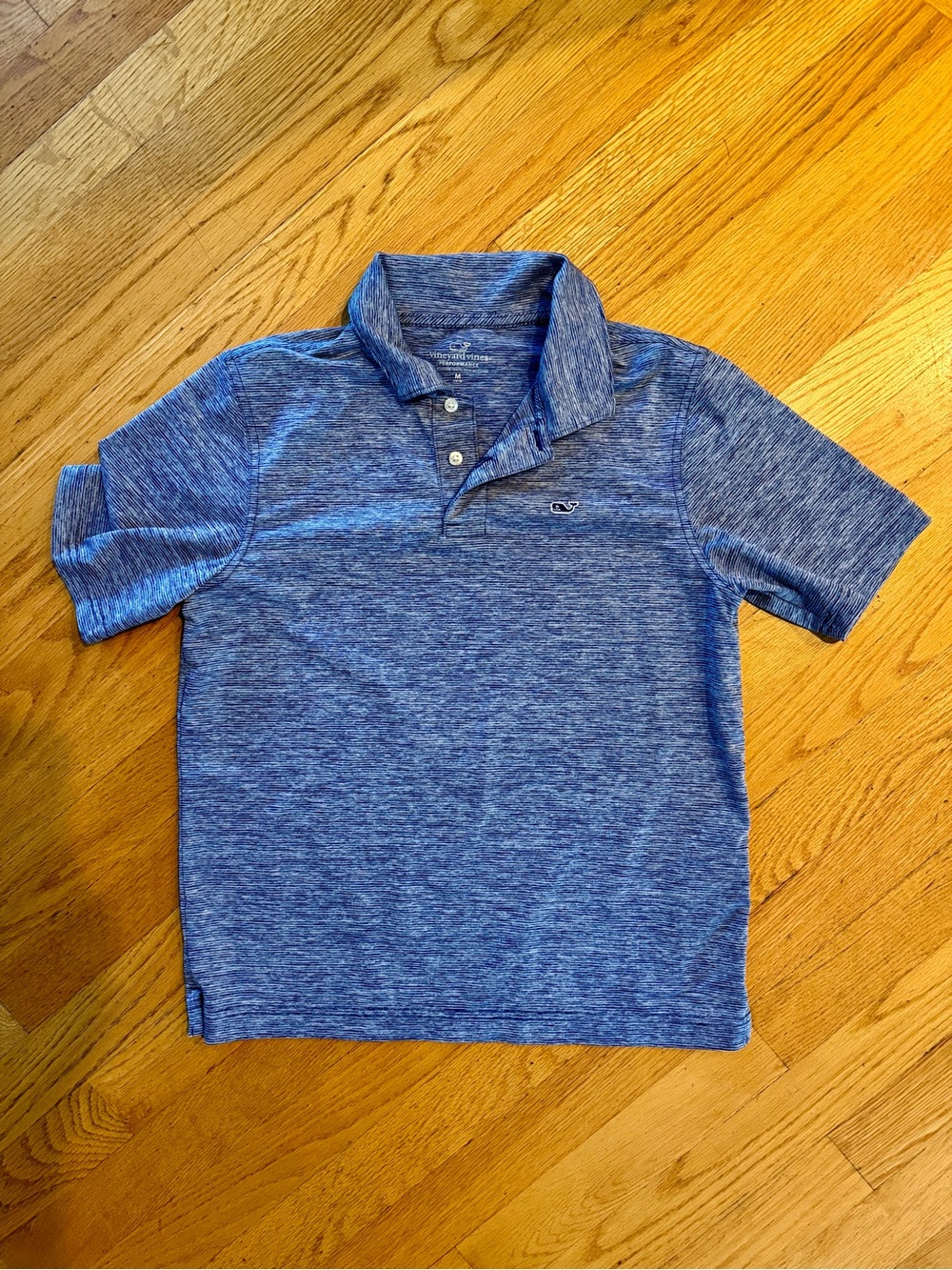 Boys Vineyard Vines Performance Heathered Blue Boys' Polo